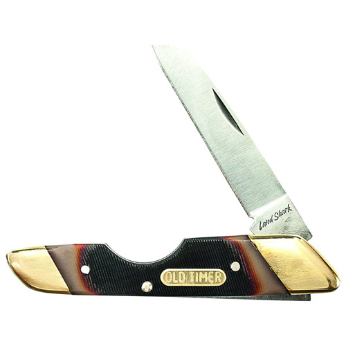 Schrade Old Timer 19OT Landshark Sheepsfoot Blade Folding Knife