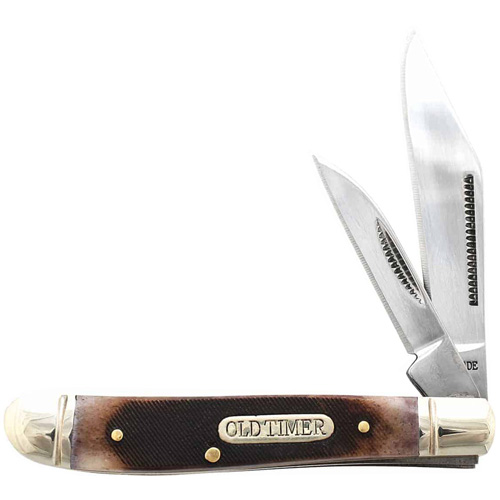 Schrade 72OTB Old Timer Genuine Bone Dog Leg Jack Folding Knife