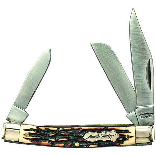 Schrade 834UH Uncle Henry Rancher Staglon Handle Pocket Folding Knife