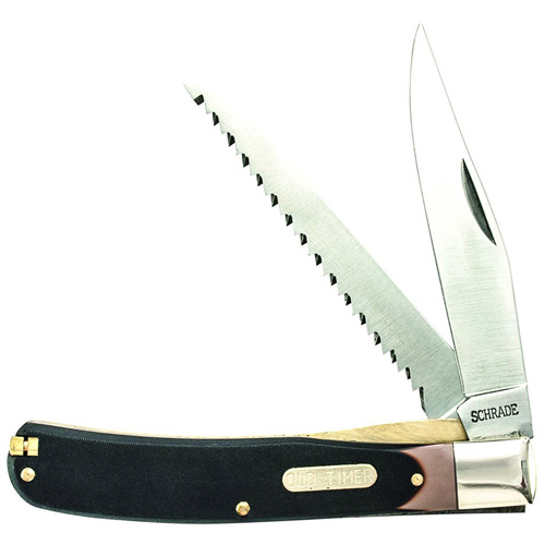 Schrade 97OT Old Timer Buzzsaw Trapper Folding Blade Knife