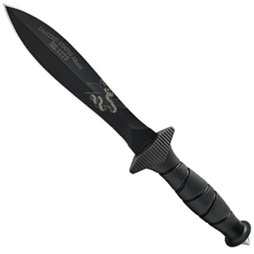 Schrade US Army Fixed Bayonet Black Coated High Carbon Steel Blade And Kraton Handle