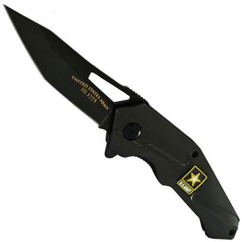 Schrade US Army Grey Ti Coated SS Tanto Knife With Shield