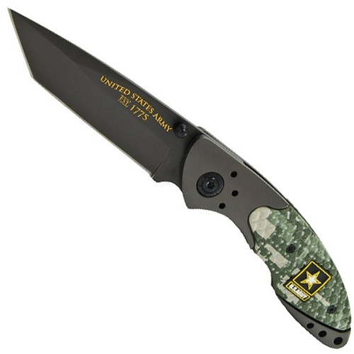 Schrade US Army Linerlock Black Titanium Coated Tanto Blade Knife