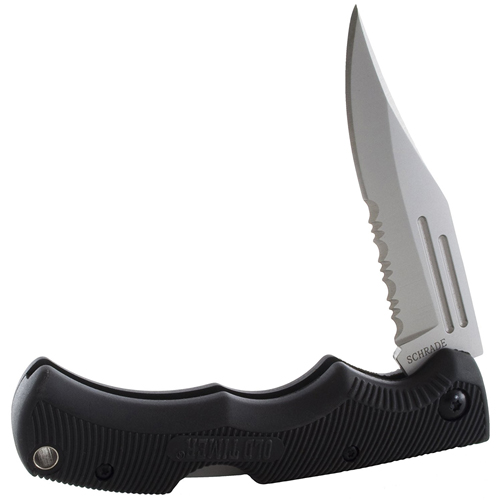 Schrade Knives MA2S Folder 40 Percent Serrated With Nylon Sheath