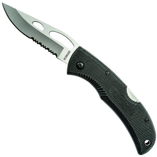 Schrade Knives MA4S Folder 40 Percent Serrated Knife