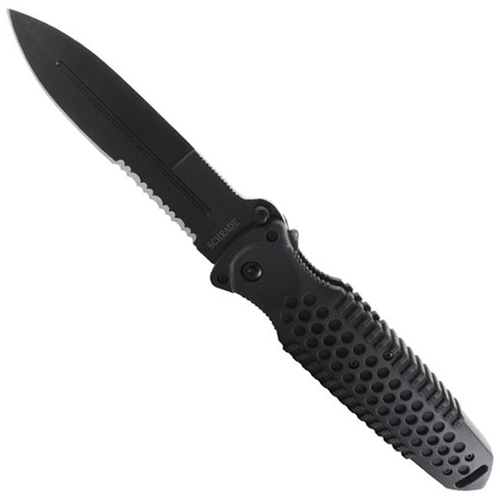 Schrade Knives MA5S Folder 40 Percent Serrated Knife