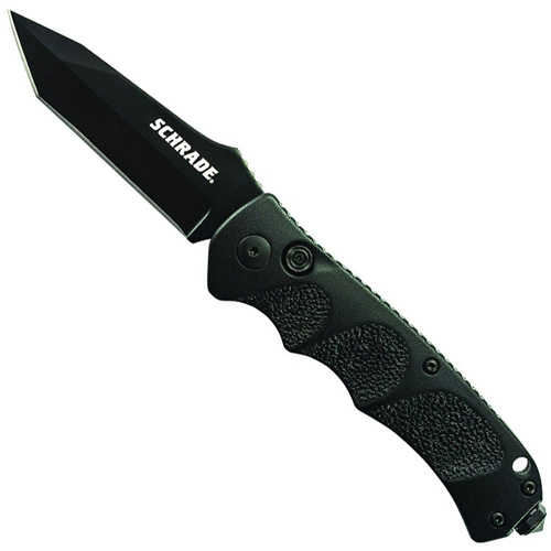 Schrade Extreme Survival Black Plain Edge Tanto Switchblade Folding Knife