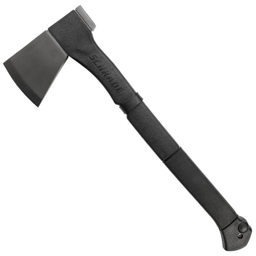 Schrade SCAXE9 Black Glass Fiber Filled PA and TPR Handle Axe