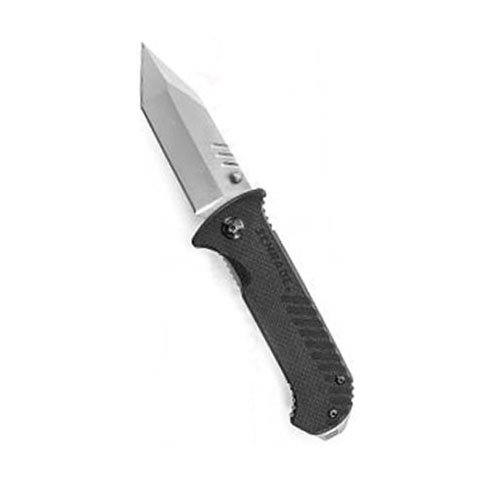 Schrade Tanto Blade With Ambidextrous Thumb Knobs Folding Knife