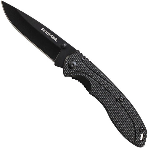 Schrade SCH106ALBK Black Aluminum Folding Knife