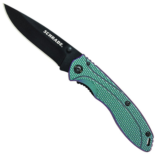 Schrade SCH106ALC Color Shifting Aluminum Steel Folding Knife