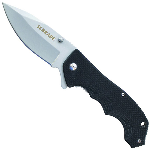 Schrade SCH109 Black G10 Handle Folding Knife