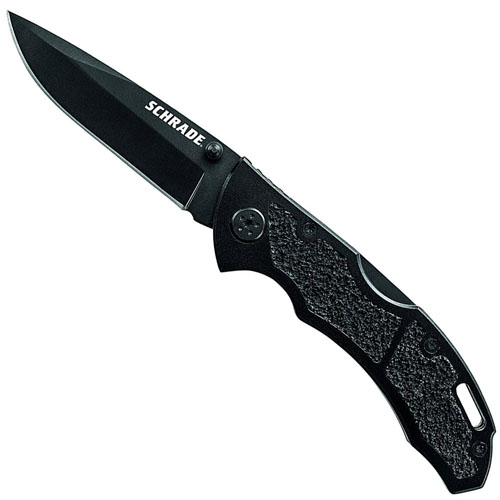 Schrade High Carbon Handle With Track Tech Grip Folding Knife
