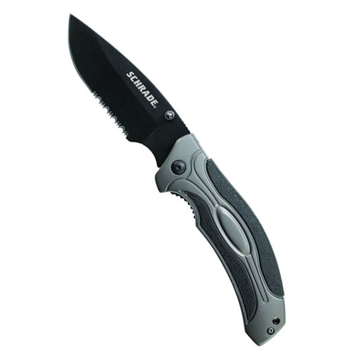 Schrade Combo Drop Point Blade Folding Knife