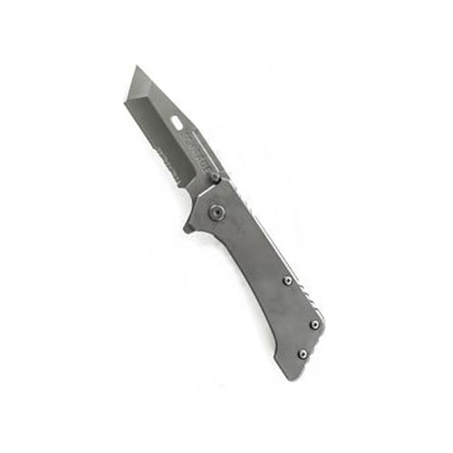 Schrade Frame Lock Textured Stainless Steel Handles Folding Knife