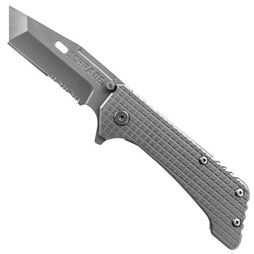 Schrade Frame Lock Stamp Design Tanto Blade Folding Knife