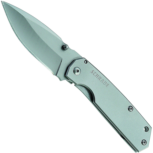 Schrade Titanium Coated Drop Point Blade Folding Knife