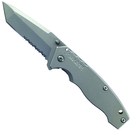 Schrade Frame Lock Combo Tanto Blade Folding Knife