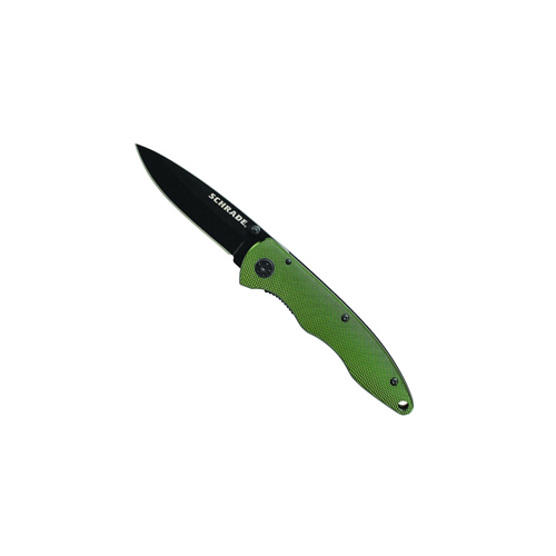Schrade SCH401LALGR Green Aluminum Handle Folding Knife