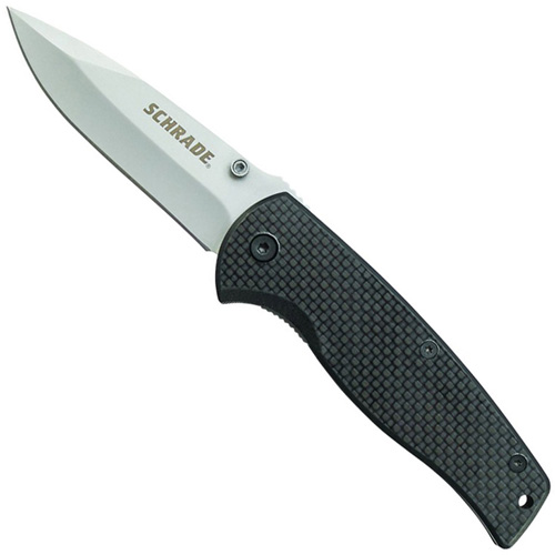 Schrade Liner Lock SCH403 Carbon Fiber Handle Folding Blade Knife