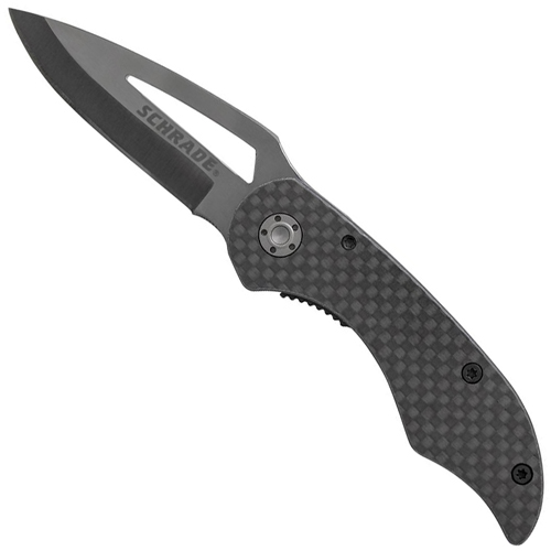 Schrade SCH405 Ceramic Blade Carbon Fiber Handle Folding Knife