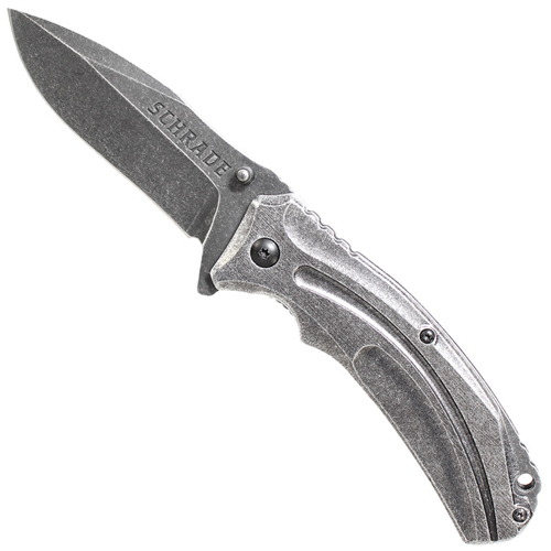 Schrade SCH504 Liner Lock Aluminum Handle Folding Knife