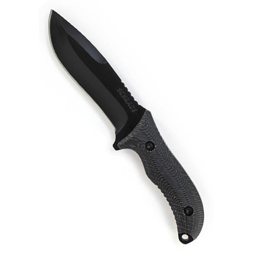 Schrade Full Tang Micarta Overlay Handle Black Fixed Blade Knife