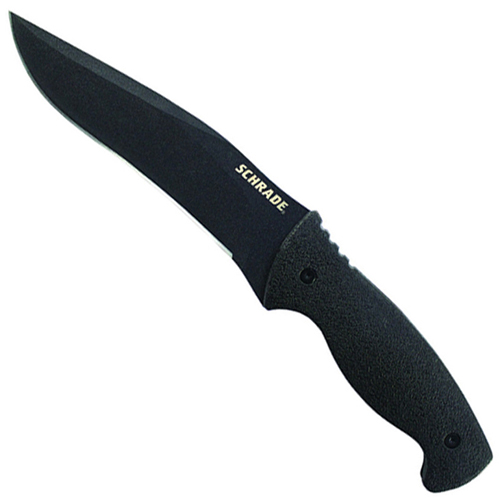 Schrade SCHF18 Full Tang TPE Handle Scales Black Fixed Blade Knife