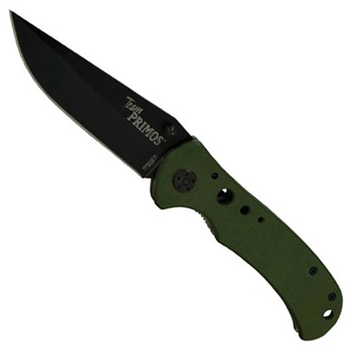 Schrade Primos Linerlock Black Coated Stainless Steel Clip Point Blade Knife-SCPRIM9