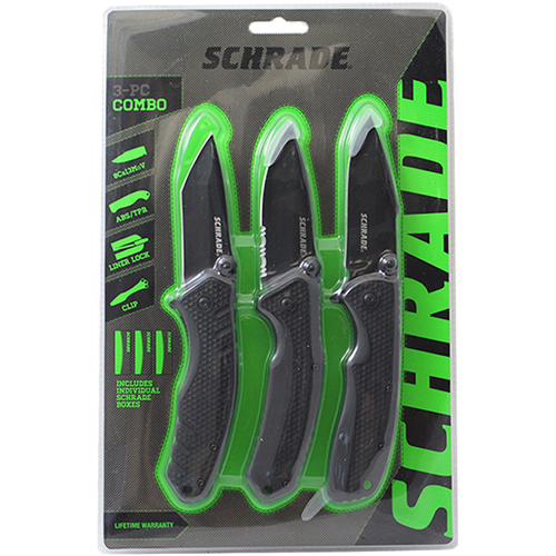 Schrade Folding Knife 3pc Kit