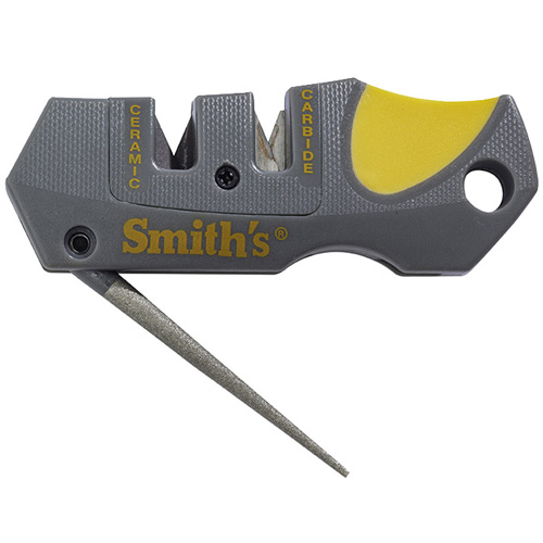 Smith's Soft Finger Grip Pocket Pal Knife Sharpener - Gray