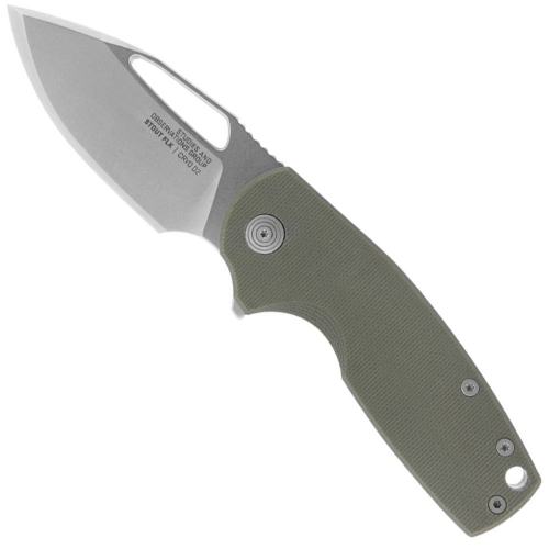 SOG X Mikkel Collaboration Stout Folding Knife - OD Green&Silver 