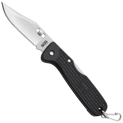 E-Clips Black Zytel Handle Folding Blade Knife