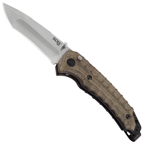 SOG Kiku Assisted Satin Spring Open Knife