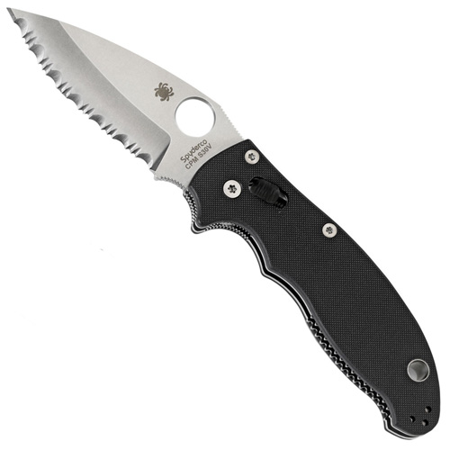 Spyderco Manix2 Black G-10 Spyder Edge Folding Knife