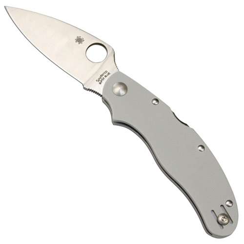 Spyderco Caly3 Aogami Gray G-10 Super Blue Folding Knife