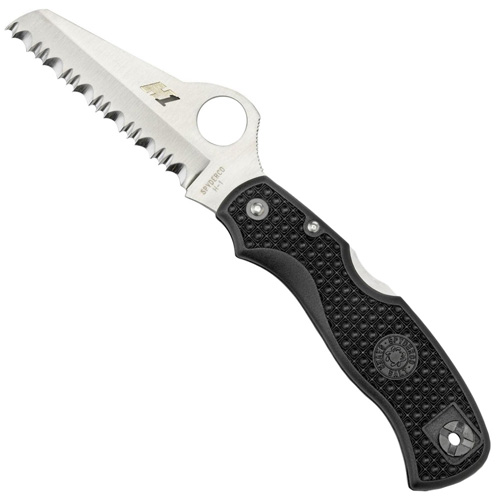 Spyderco Saver Salt Black FRN H-1 Spyder Edge Folding Knife