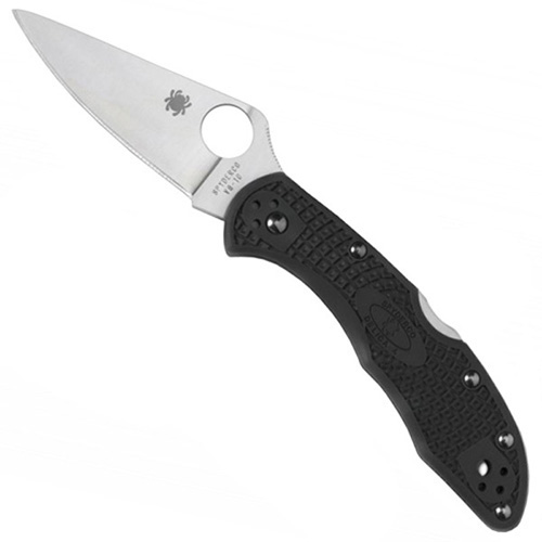 Spyderco Delica 4 Lightweight FRN Flat Ground Plain Edge Folding Knife
