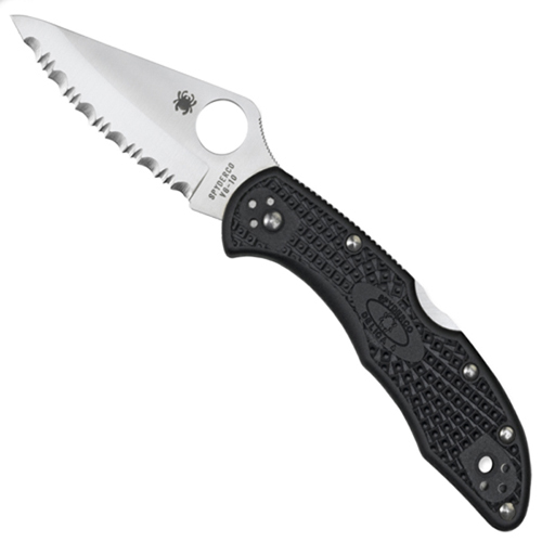 Spyderco Delica4 Lightweight Black FRN Spyder Edge