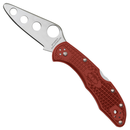 Spyderco Delica 4 Blunt Edge Training Knife - Red