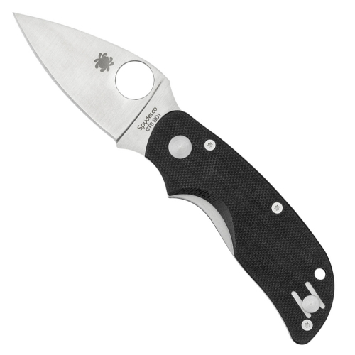 Spyderco Cat Plain Edge Folding Knife - Black