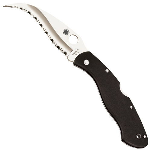 Civilian Satin Blade Spyder-Edge Tactical Knife - Black