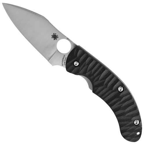 Spyderco Perrin PPT Black G-10 Plain Edge Folding Knife