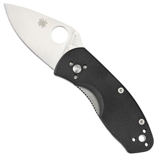 Spyderco Ambitious Black G-10 Handle Folding Blade Knife