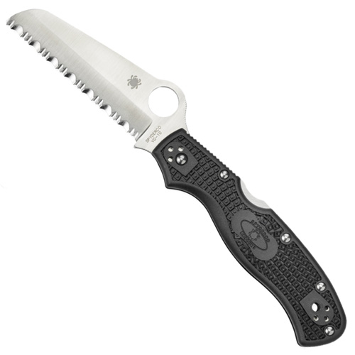 Spyderco Rescue 3 VG-10 Steel Blade Folding Knife - Black