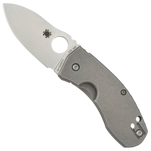 Spyderco Techno Titanium XHP Plain Edge Folding Knife