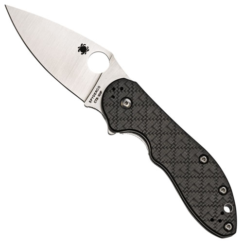 Spyderco Domino Glass Weave G-10 Flipper Folding Knife