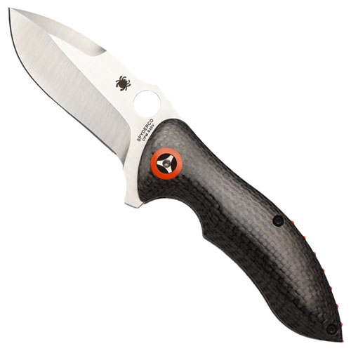 Spyderco Rubicon Flipper Liner Lock Carbon Fiber Folding Knife