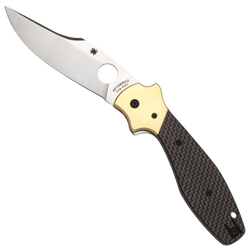 Spyderco Schempp Bowie Clip-Point Blade Folding Knife