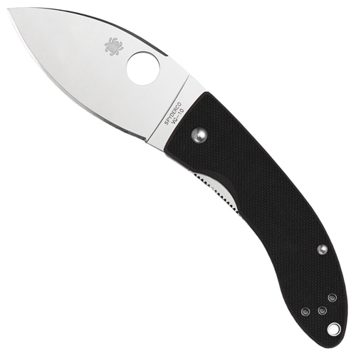 Spyderco Lil Lum Plain Black G10 Folding Knife